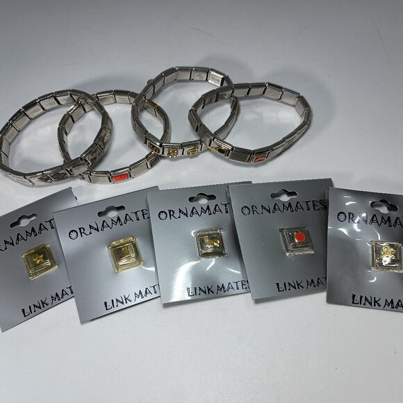 Lot of 4 Charm Bracelets Zoppini, D'Linq & Venice Charm Chick w/Extra Link Mates - Picture 3 of 3